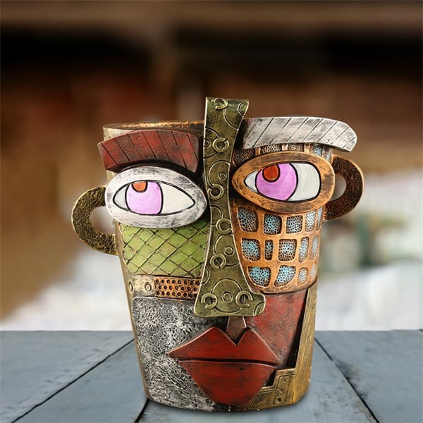 💐Handmade Brutalist Abstract Beauty Face Flower Pot