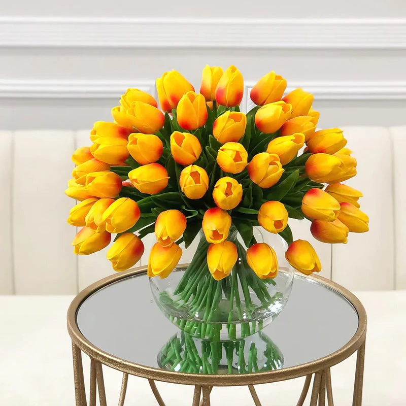 Outdoor Artificial Tulip Flowers - 1 Bundle Of 7 PCS