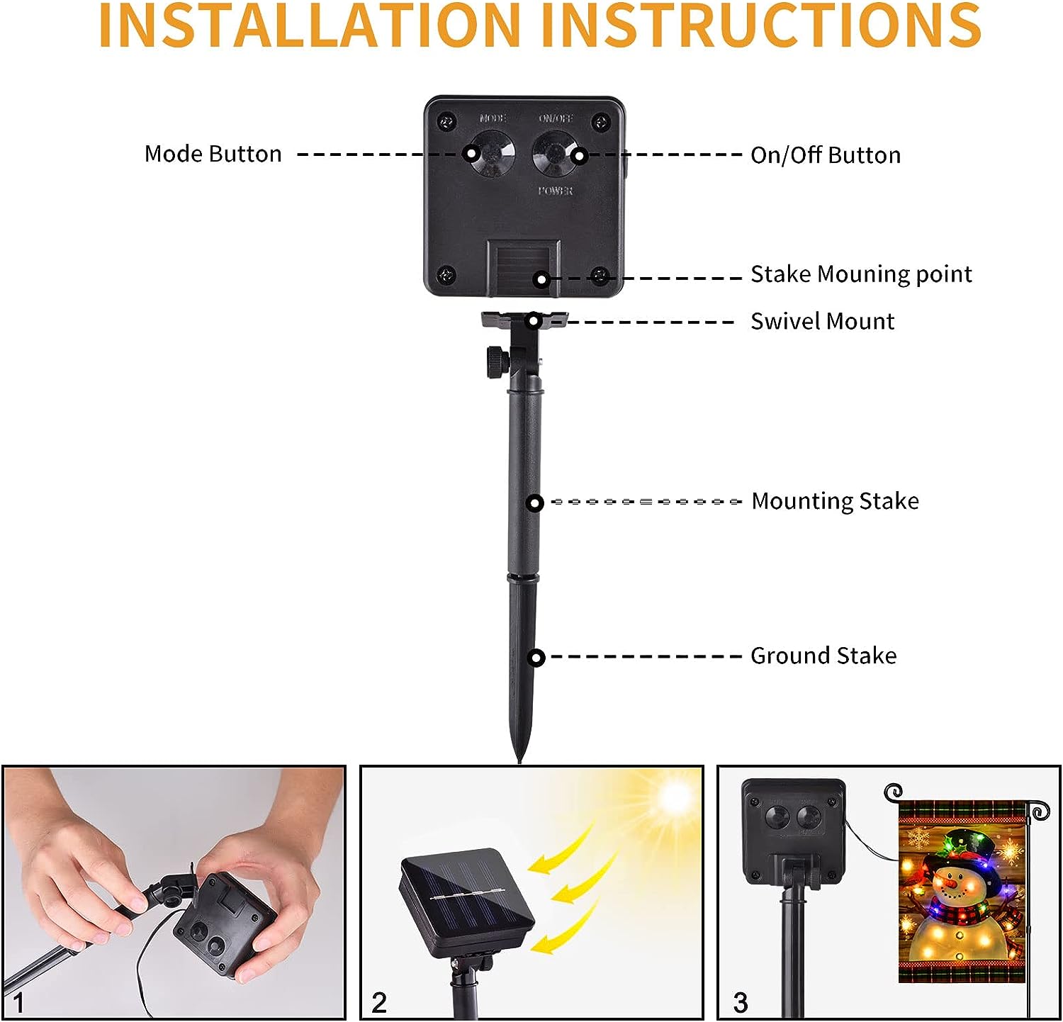 ⛄Christmas LED Garden Flag