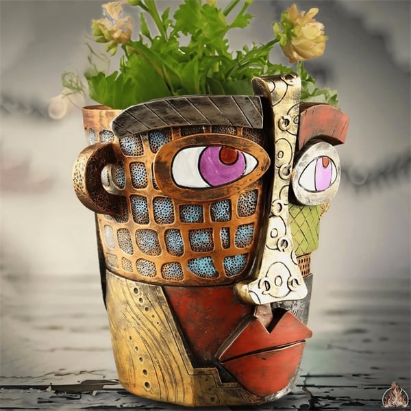 💐Handmade Brutalist Abstract Beauty Face Flower Pot