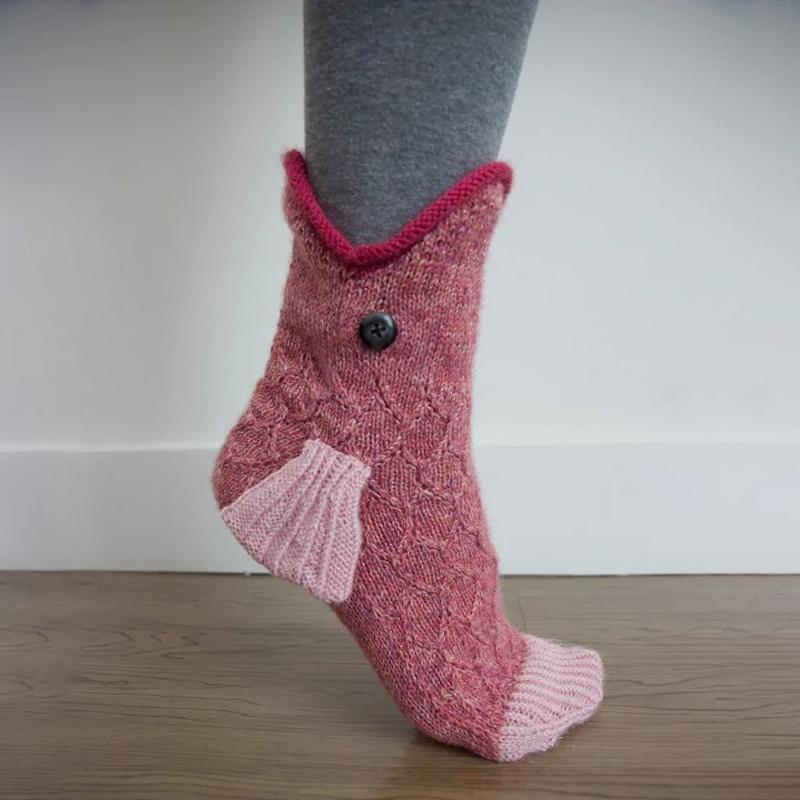 🎅3D Knitted Crocodile Socks