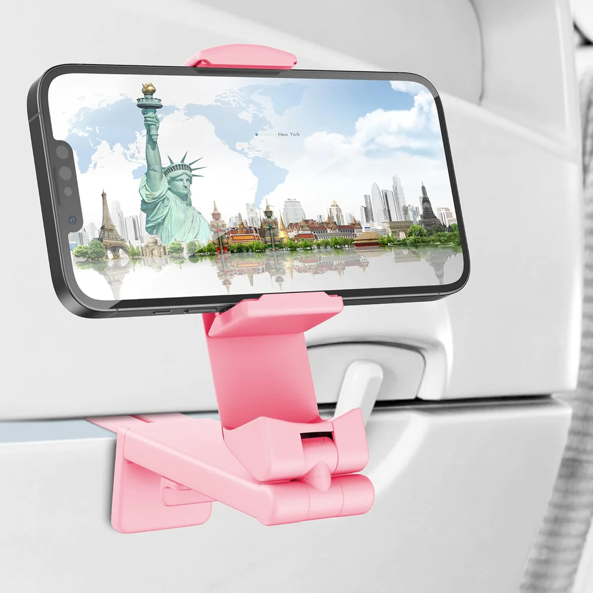 Phone Holder-Portable Travel Stand Desk Flight Foldable Adjustable