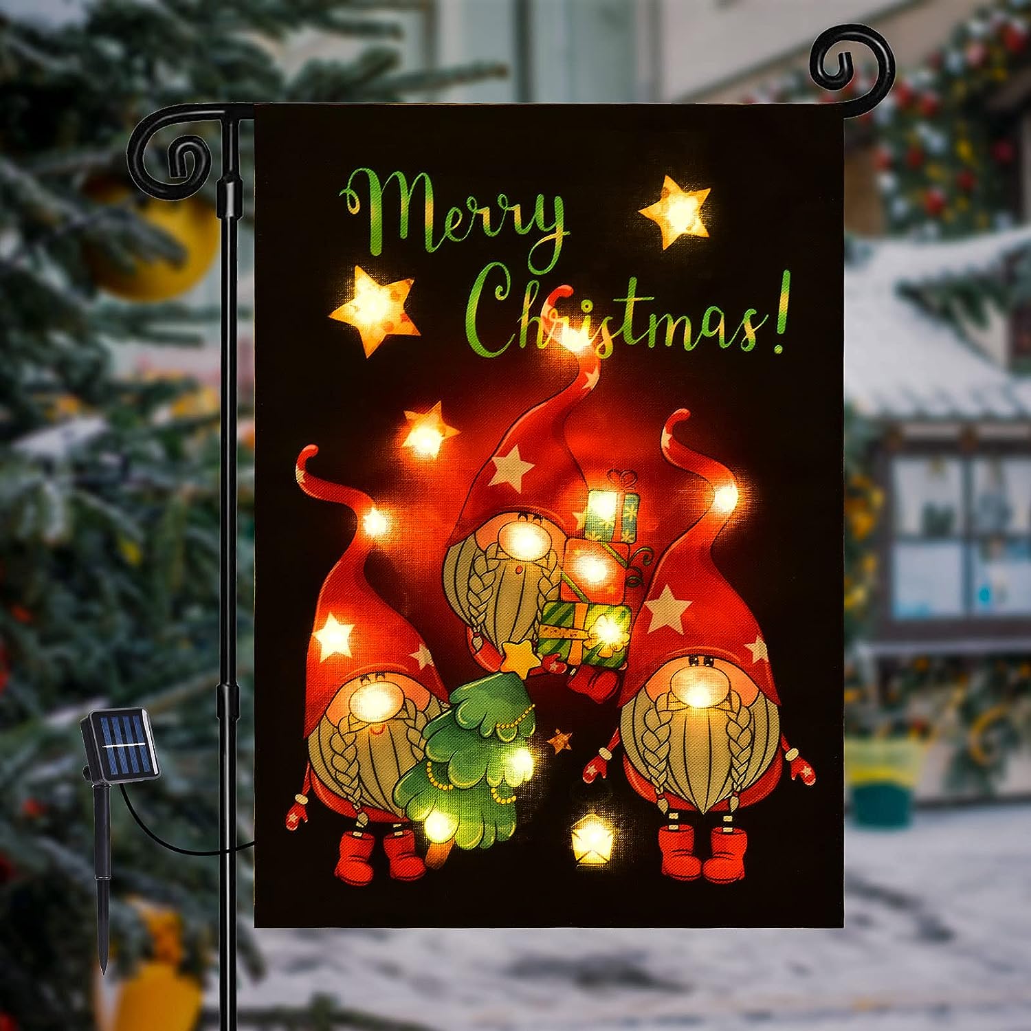 ⛄Christmas LED Garden Flag