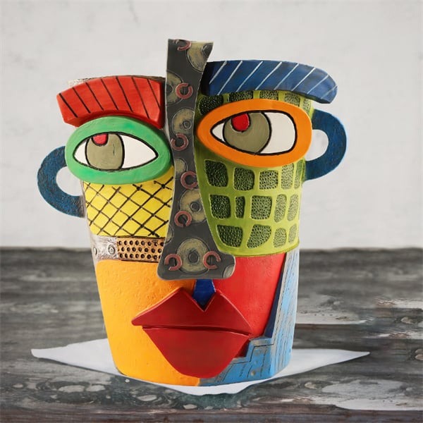 💐Handmade Brutalist Abstract Beauty Face Flower Pot