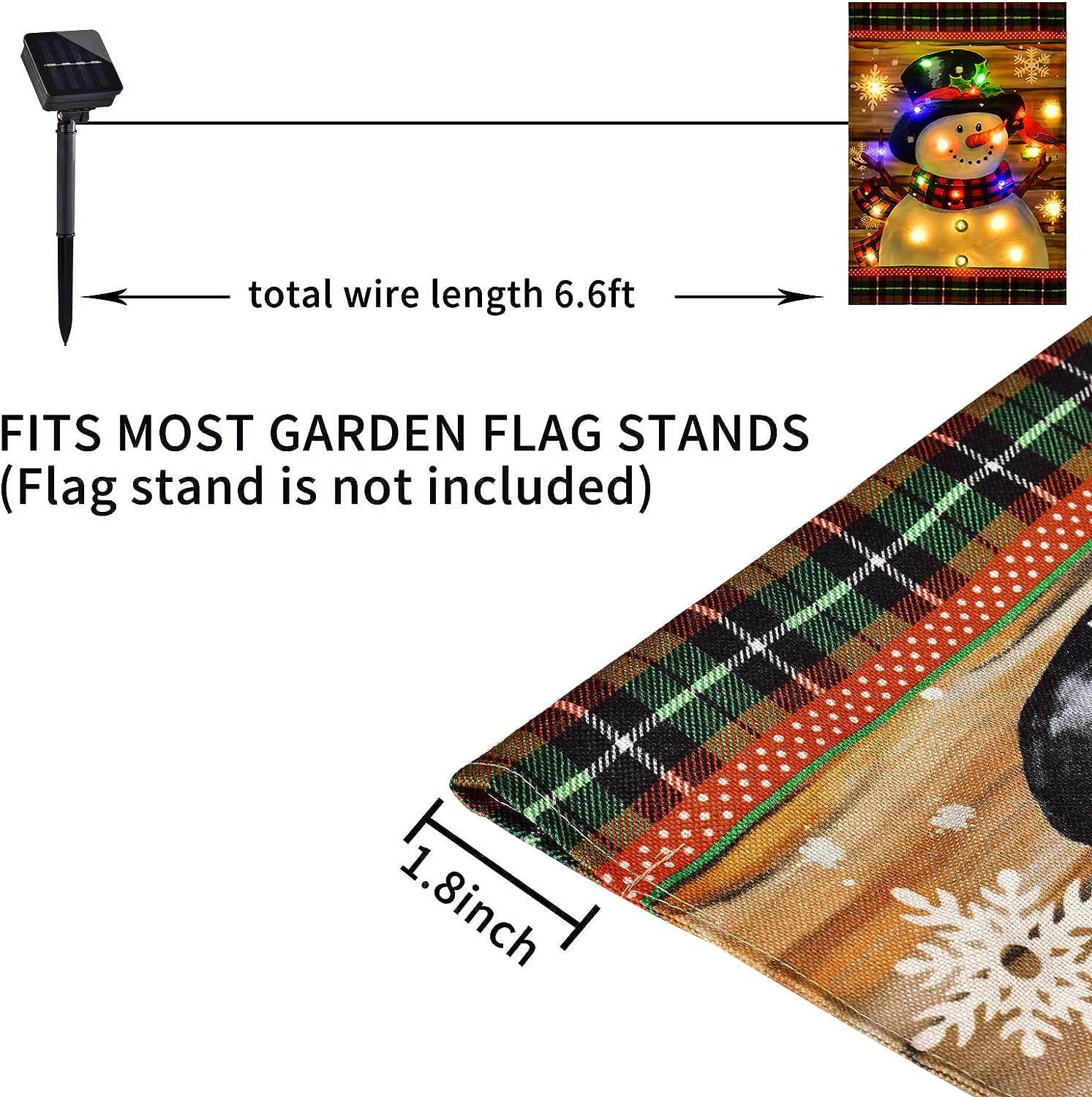 ⛄Christmas LED Garden Flag