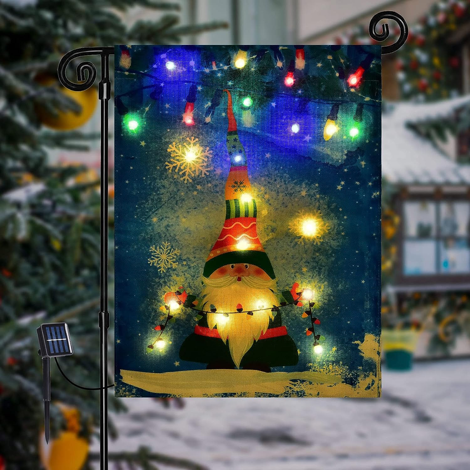 ⛄Christmas LED Garden Flag