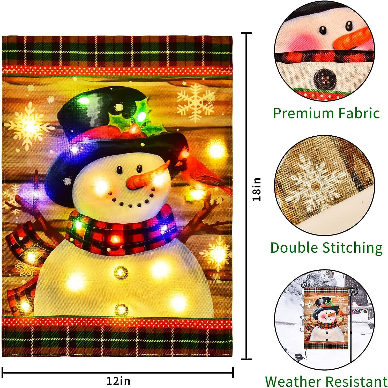 ⛄Christmas LED Garden Flag