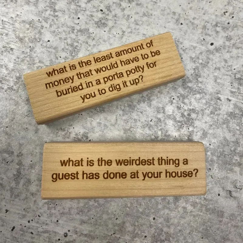 😆Ice Breaking Question Tumbling Tower Game – A Must Have for Parties (54Pcs)