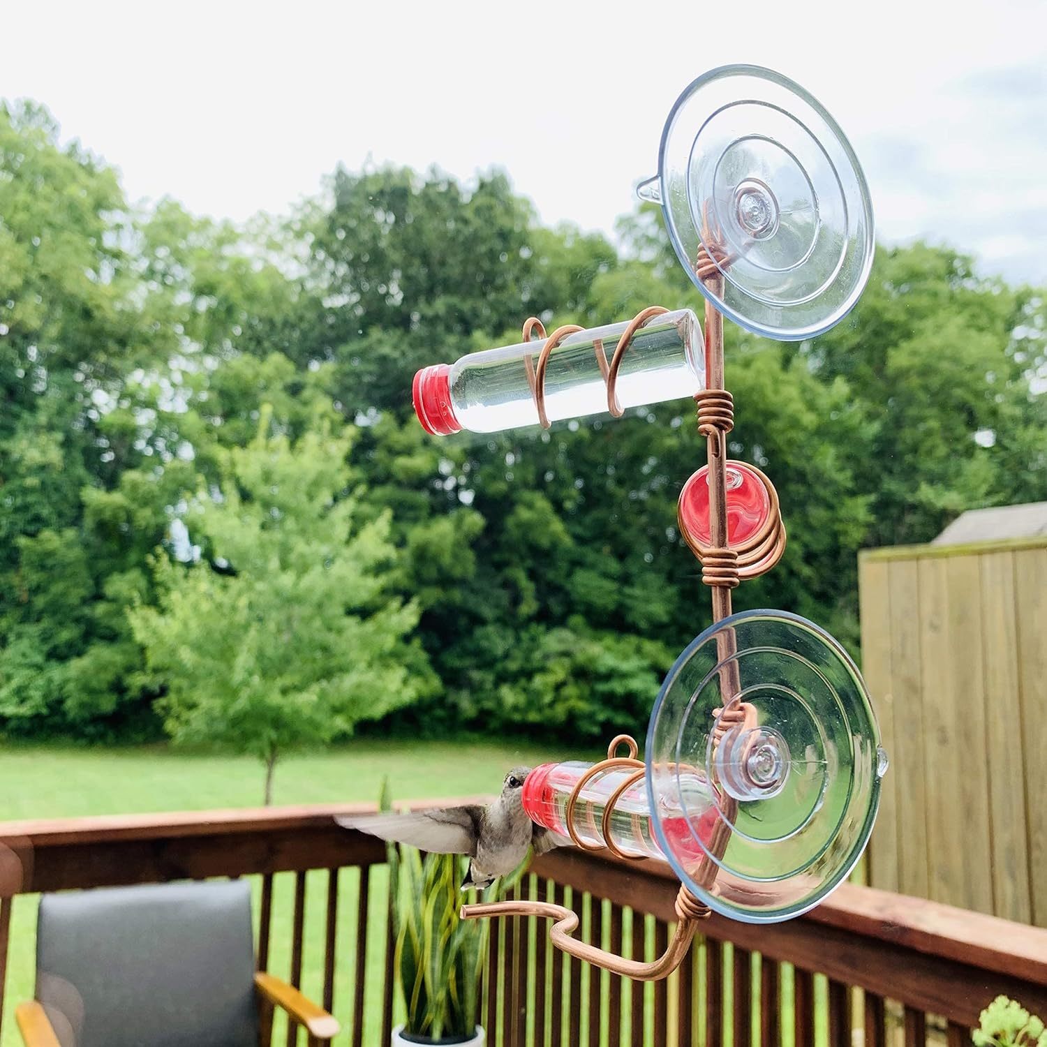 🐦Geometric Window Hummingbird Feeder