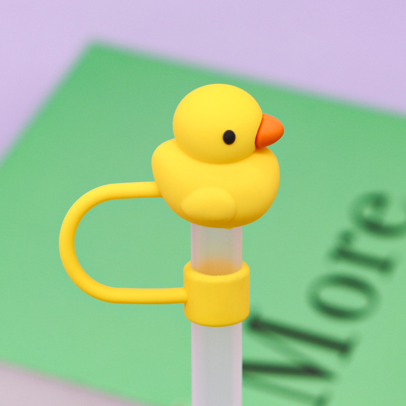 🥤🦆Silicone Animal Straw Covers Cap