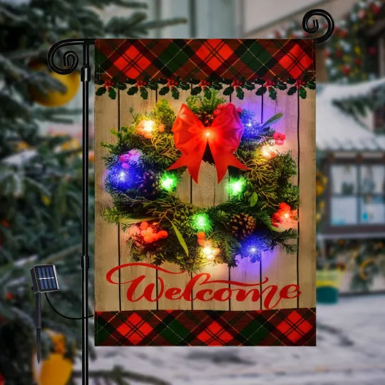 ⛄Christmas LED Garden Flag