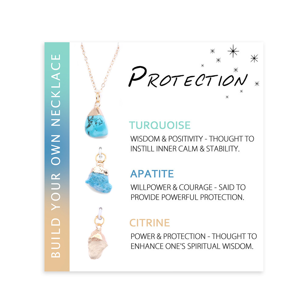 Raw Crystal Healing Gemstone Necklace 3pcs