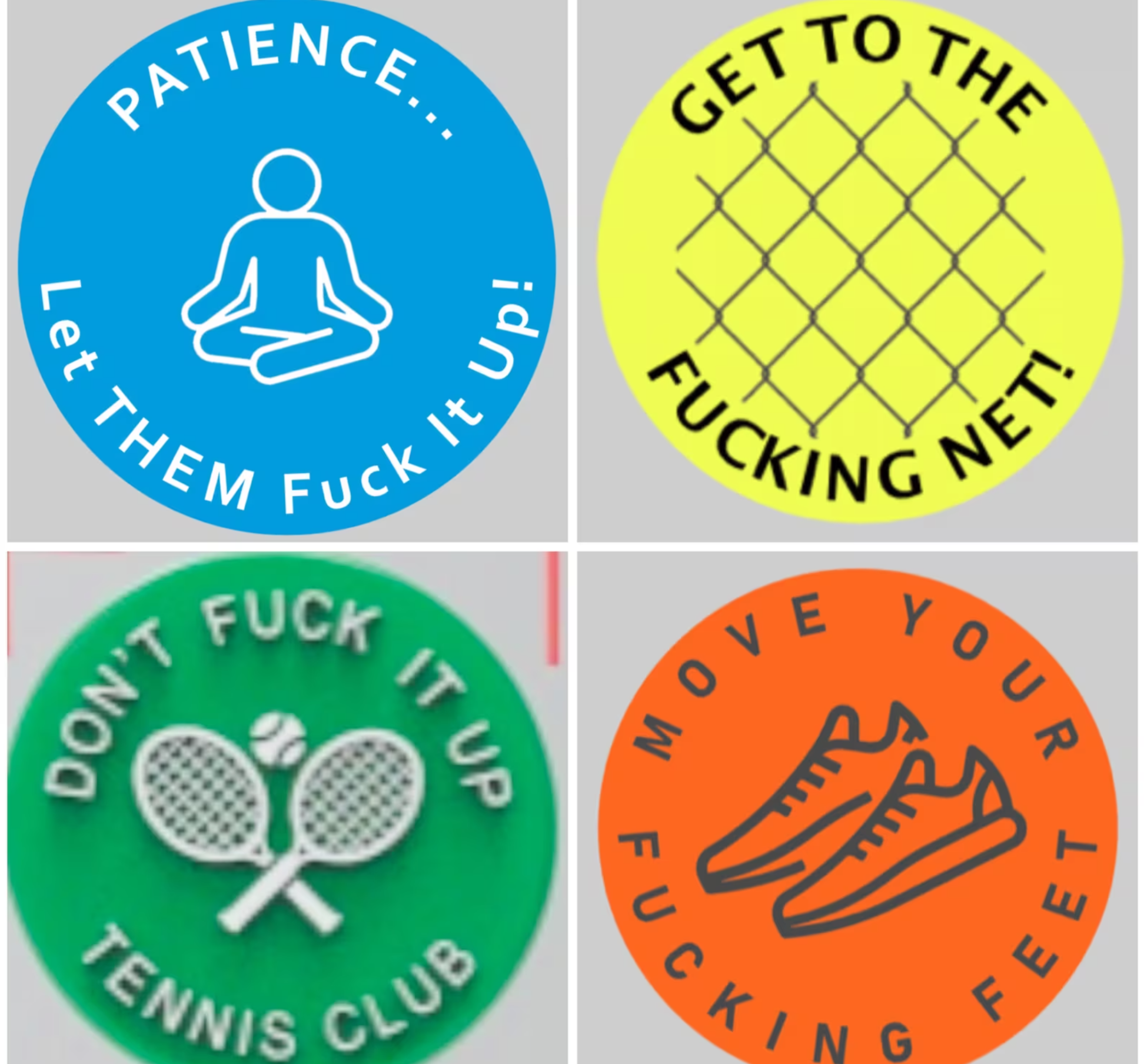 Tennis damper, spicy/aggressive reminder