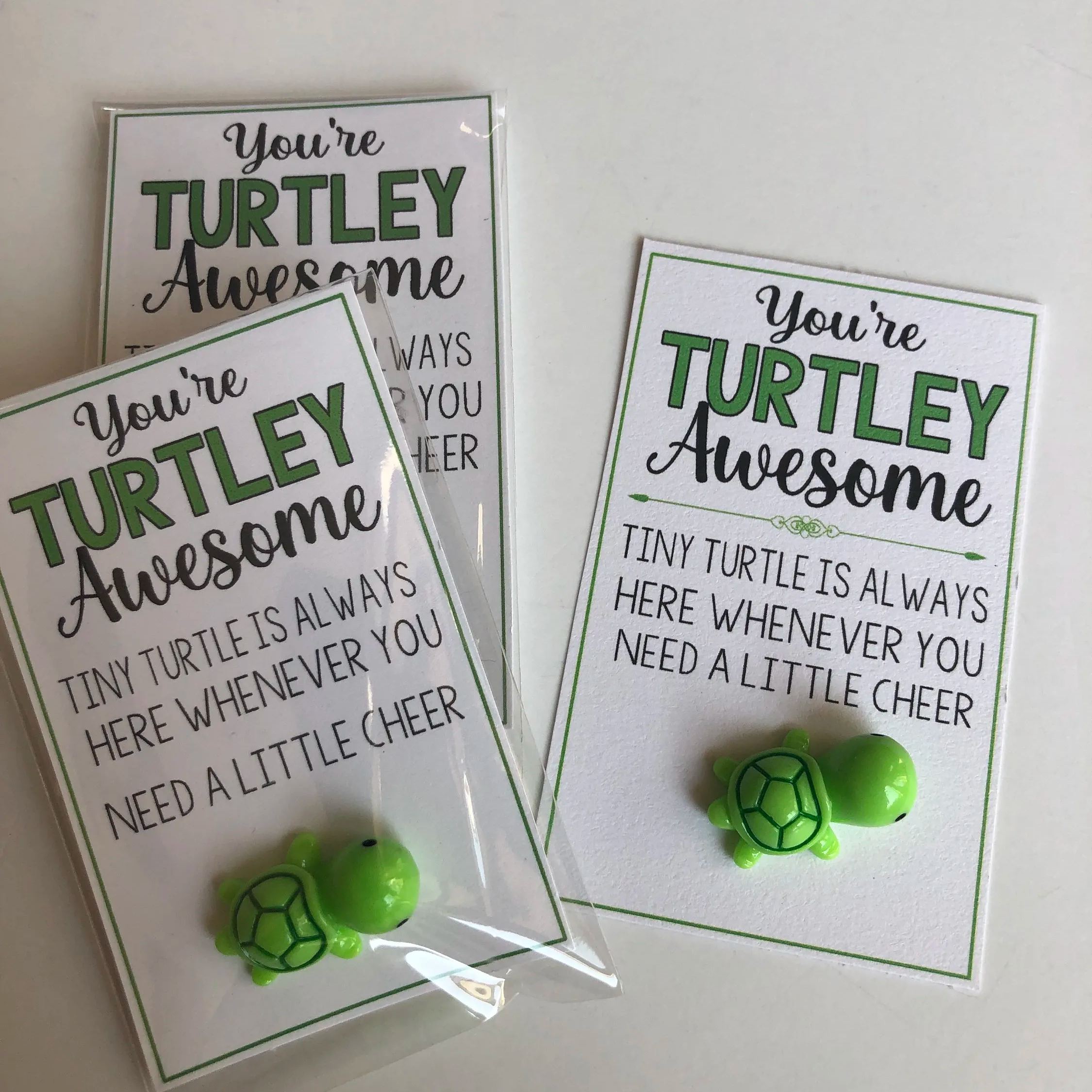 You're TURTLEY AWESOME - Tiny Turtle good luck charm