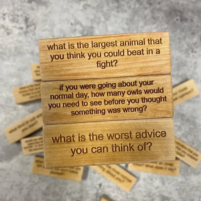 😆Ice Breaking Question Tumbling Tower Game – A Must Have for Parties (54Pcs)