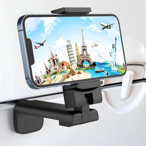 Phone Holder-Portable Travel Stand Desk Flight Foldable Adjustable