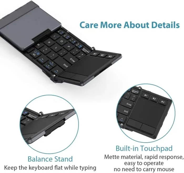 Foldable Bluetooth Keyboard With Touchpad