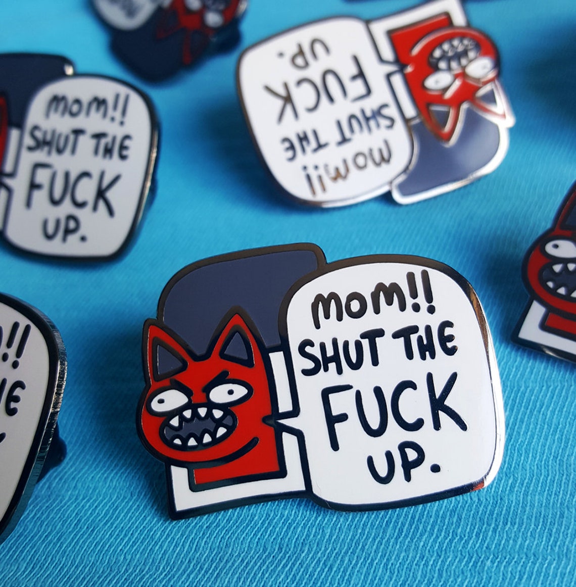 Shitty Kitties 恶臭喵喵珐琅别针 妈妈！！别针