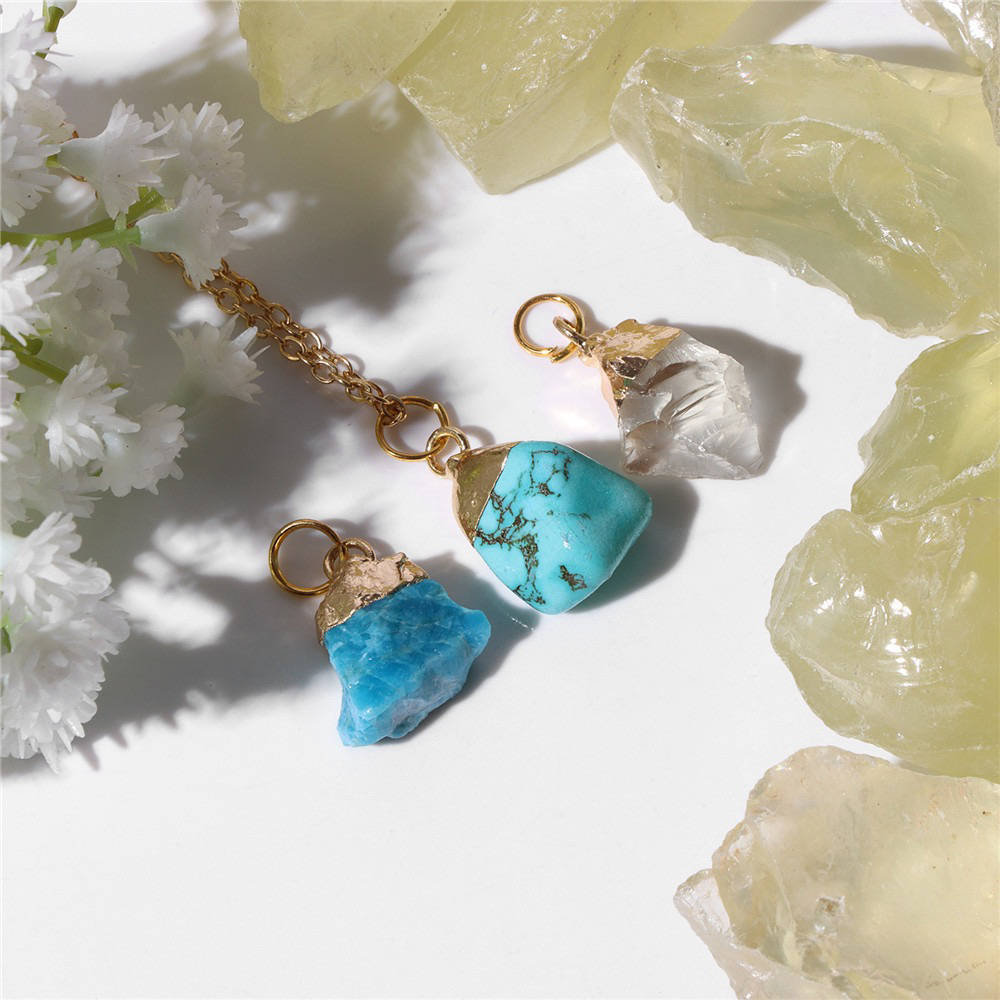 Raw Crystal Healing Gemstone Necklace 3pcs