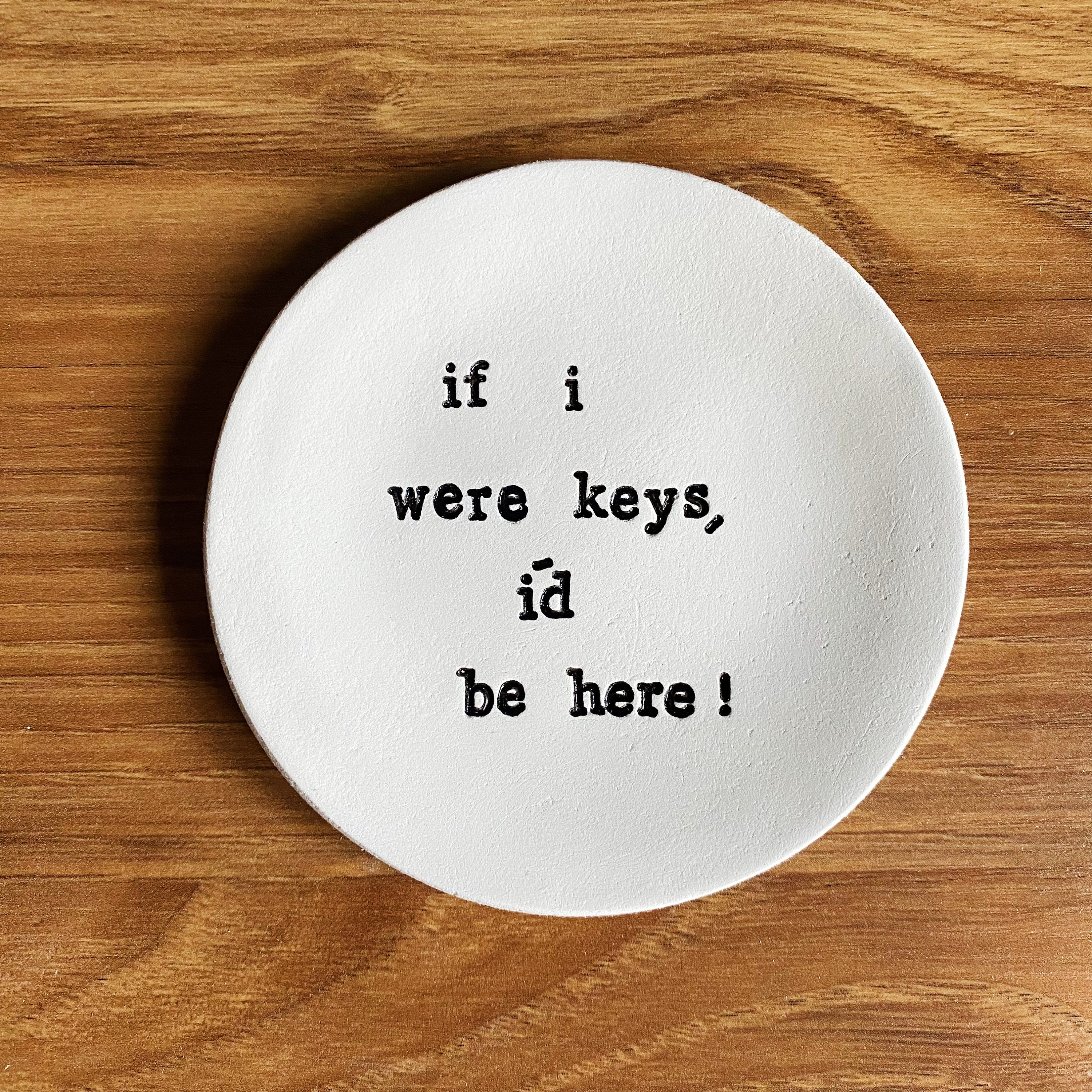 Handmade funny key holder tray