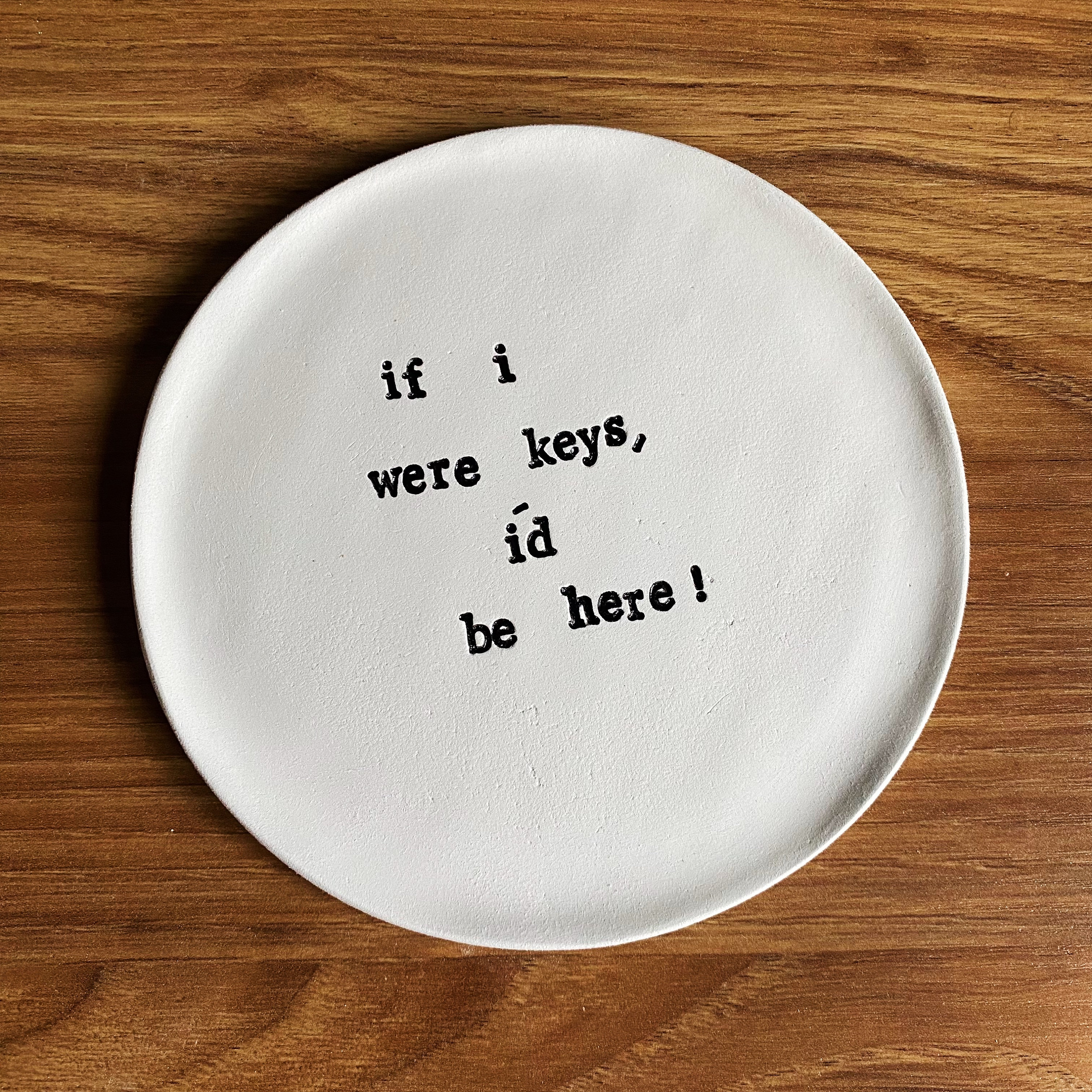 Handmade funny key holder tray