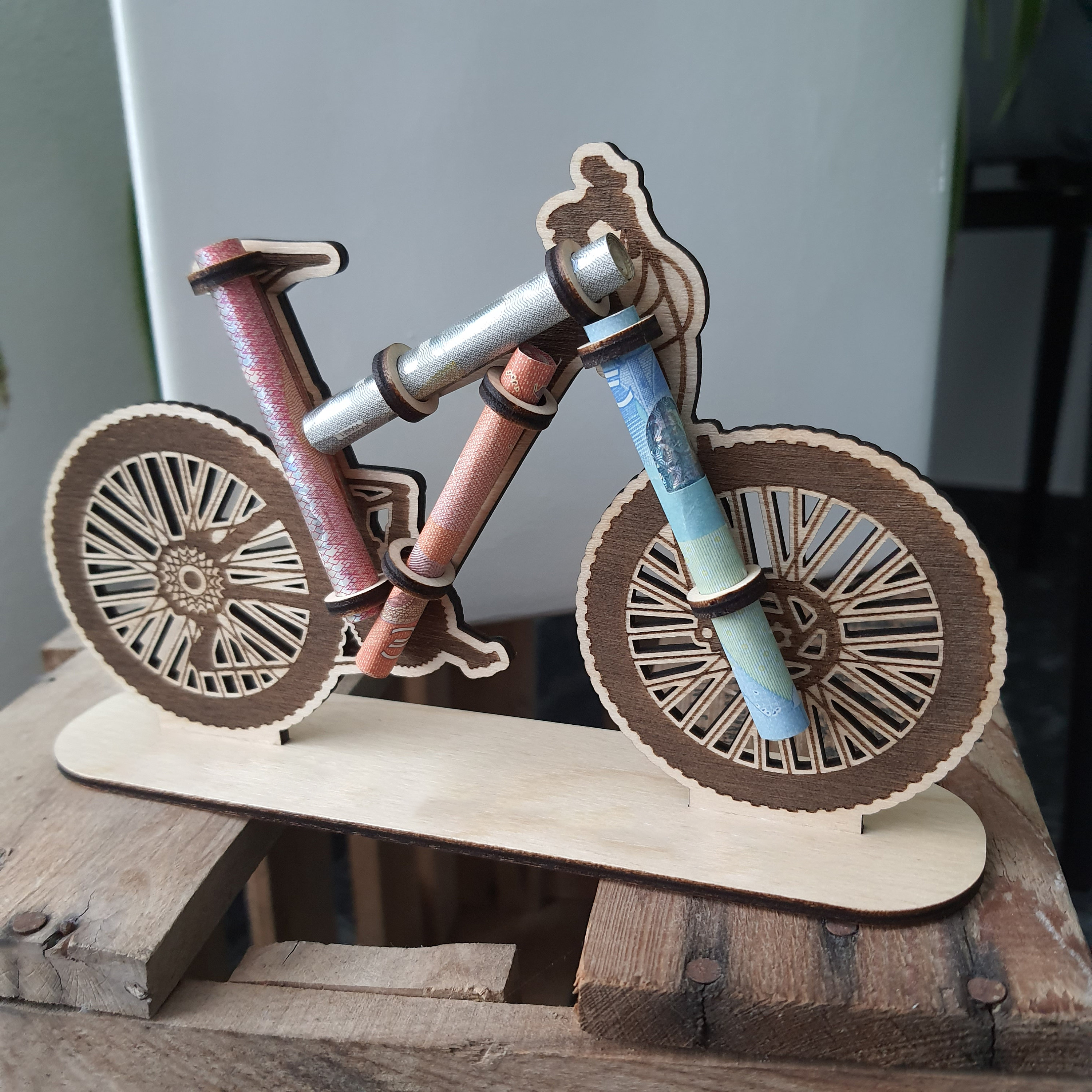 Bicycle Wooden Money Gift