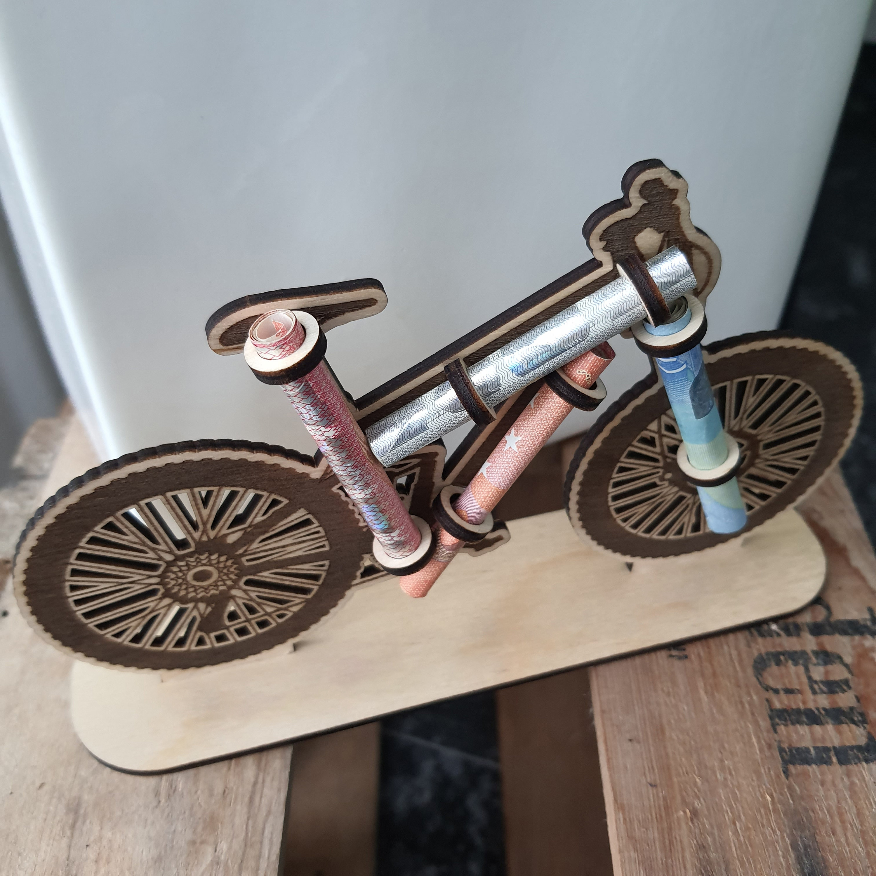 Bicycle Wooden Money Gift