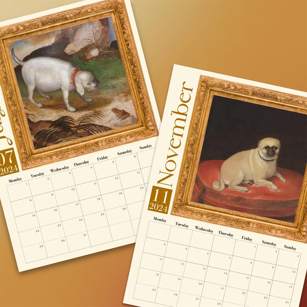 🐶Weird Medieval Dog Calendar 2024📅