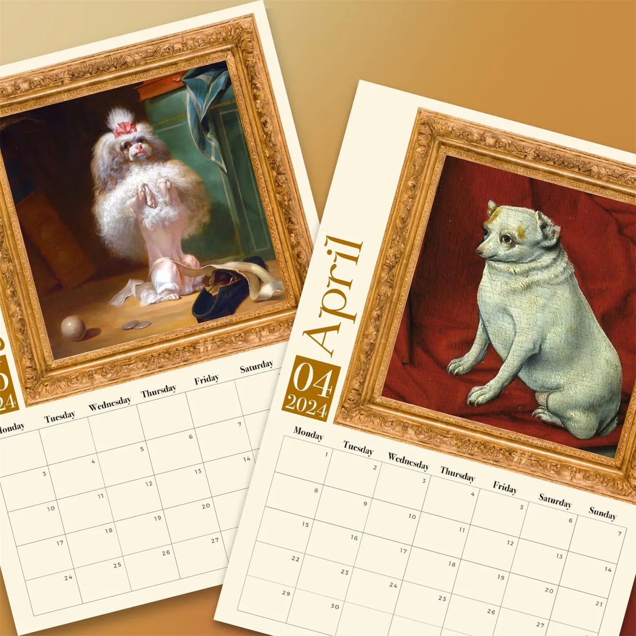 🐶Weird Medieval Dog Calendar 2024📅