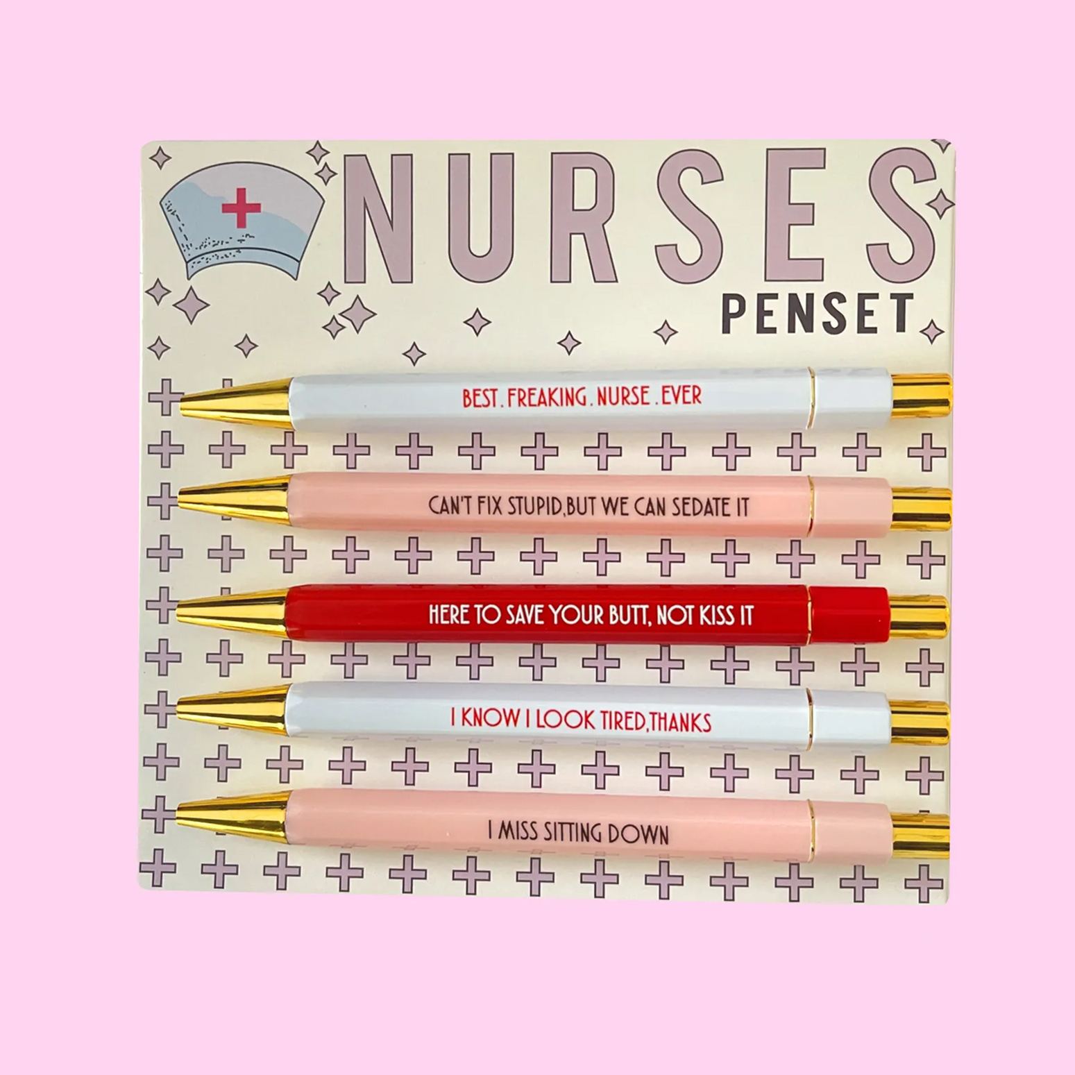 Funny Nurses Pens Set (set of 5)