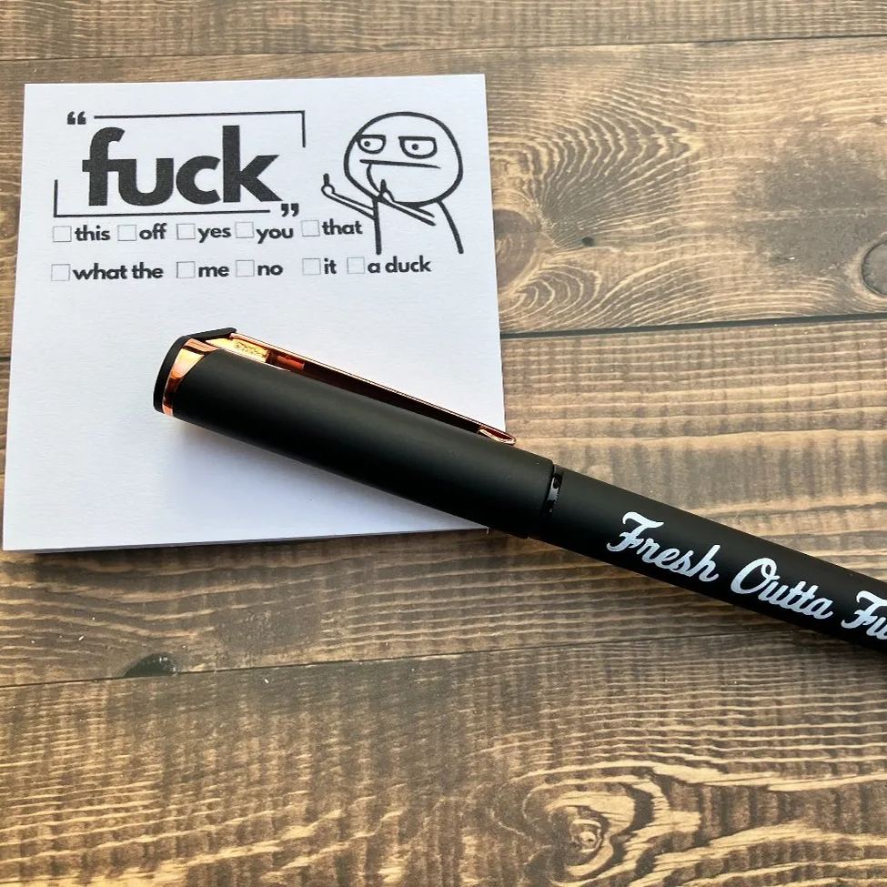 🎁💝2023 CHRISTMAS GIFT - Fresh Outta Fucks Pad and Pen