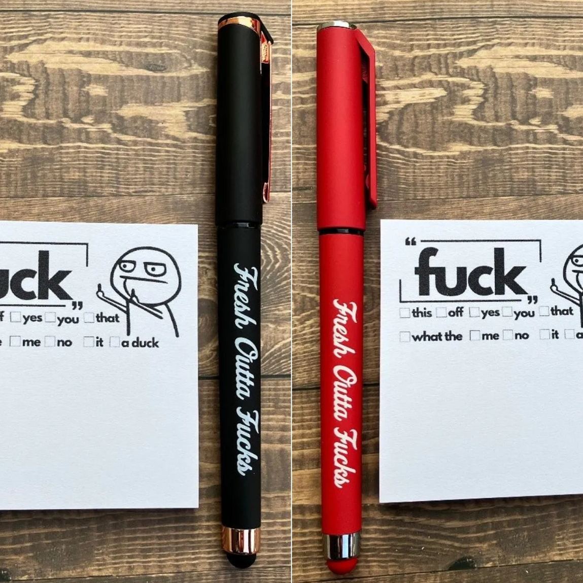 🎁💝2023 CHRISTMAS GIFT - Fresh Outta Fucks Pad and Pen