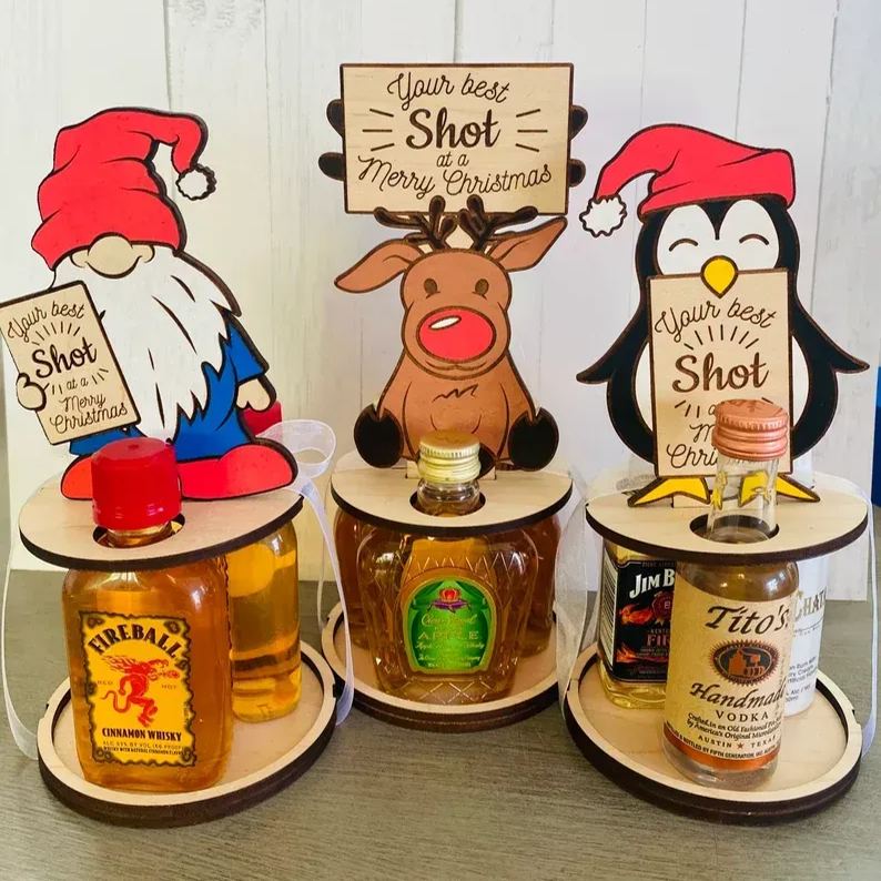 🥂Best Shot At A Merry Christmas Bottle Holder🎅