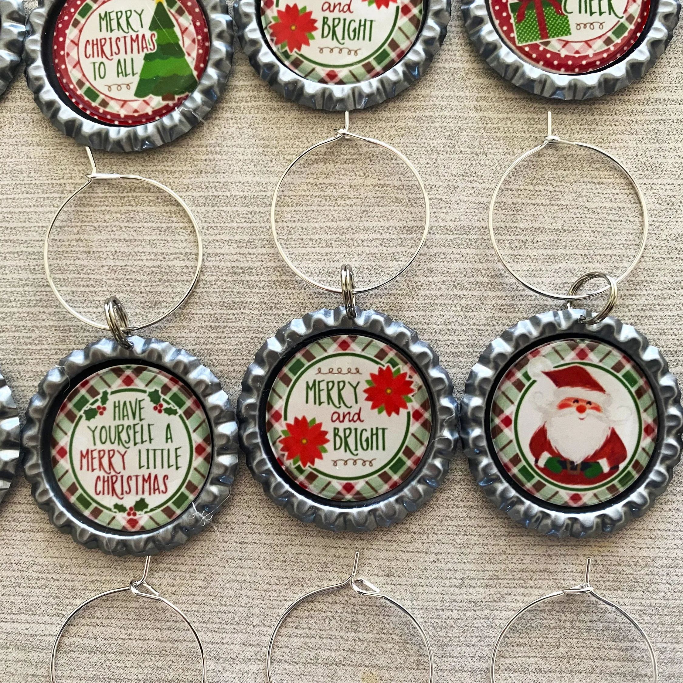 🍷Christmas Wine Bottle Cap Decoration(15Pcs)🎄