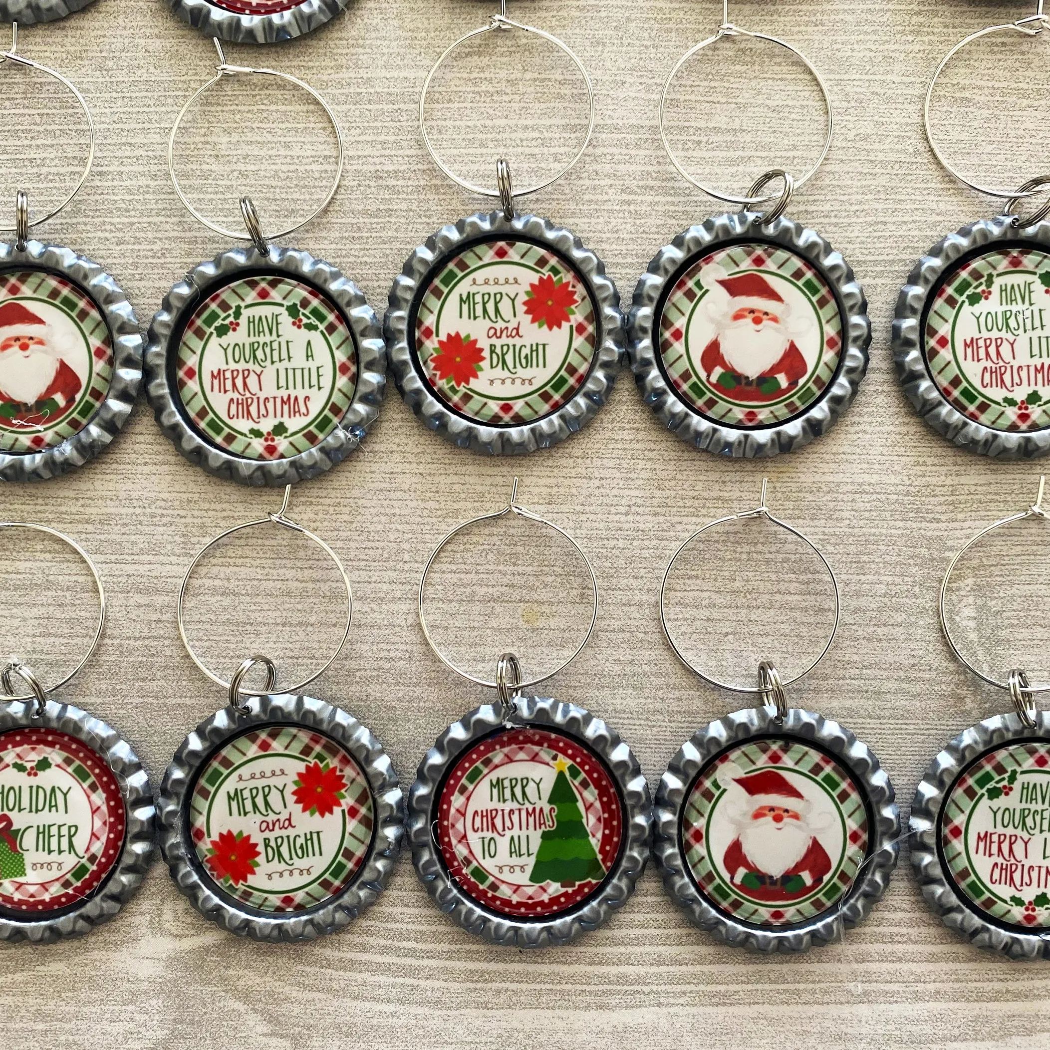 🍷Christmas Wine Bottle Cap Decoration(15Pcs)🎄