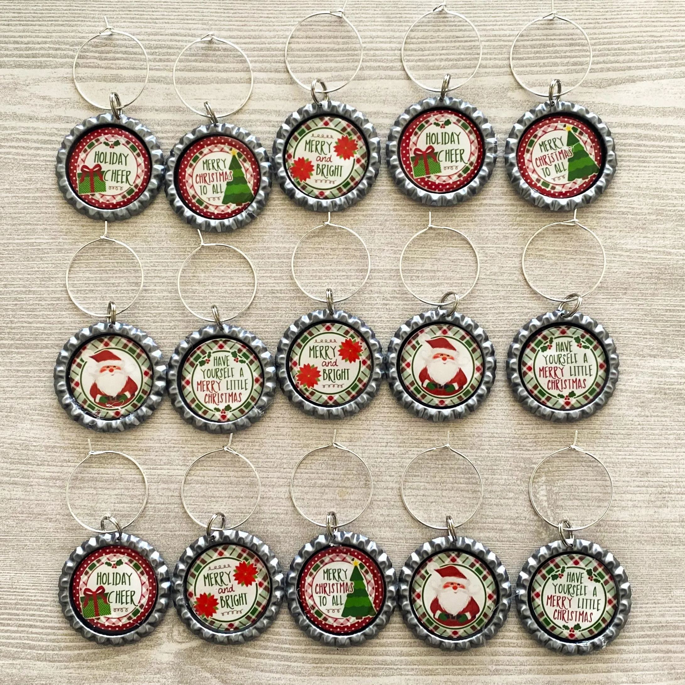 🍷Christmas Wine Bottle Cap Decoration(15Pcs)🎄