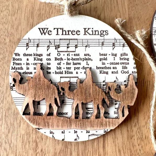 🎶Music Sheet Nativity Ornament🎄