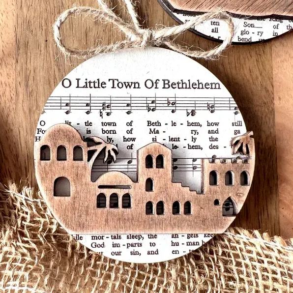 🎶Music Sheet Nativity Ornament🎄