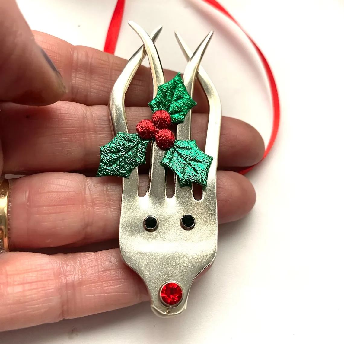 🍴Funny Fork Reindeer Ornament🦌