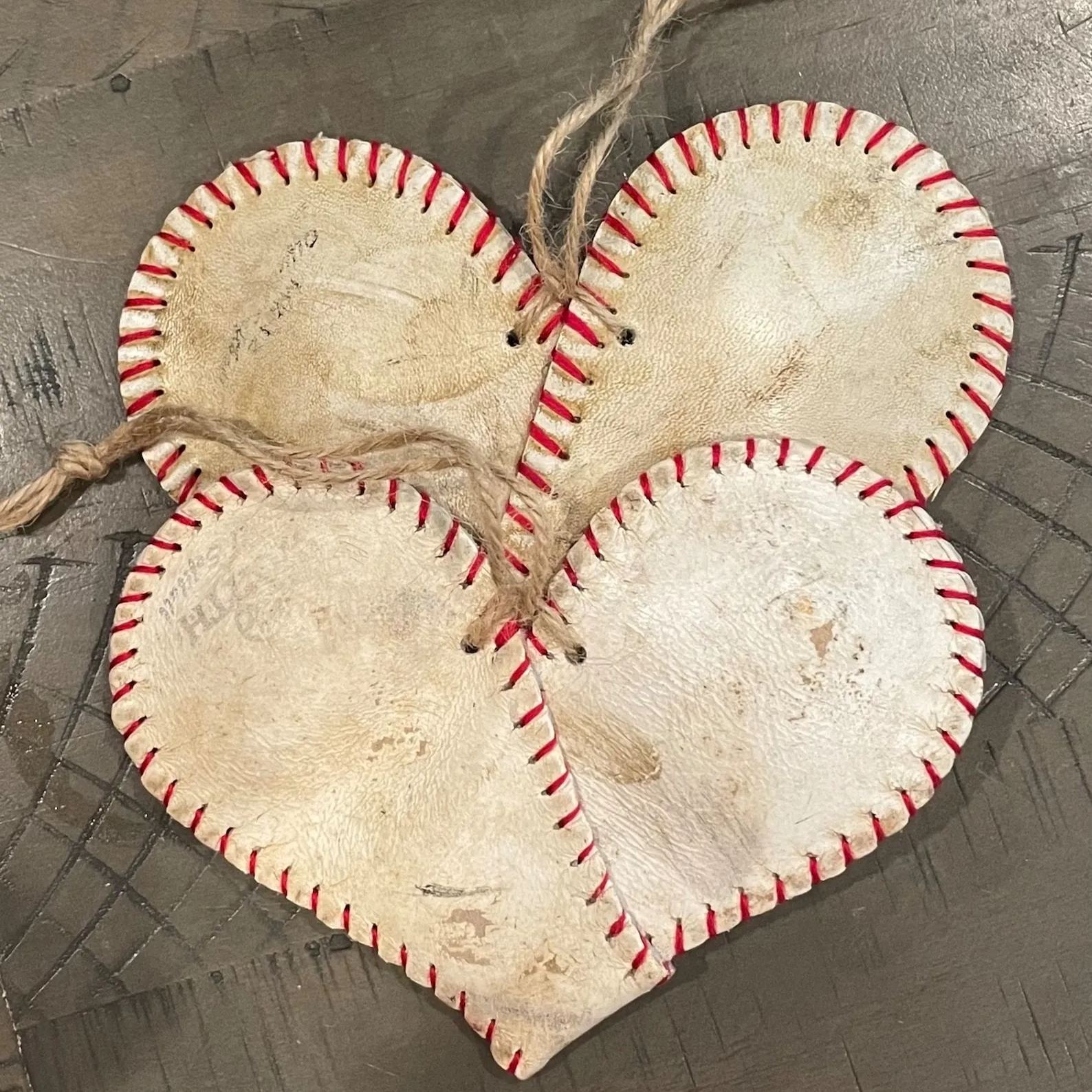Vintage Baseball Heart