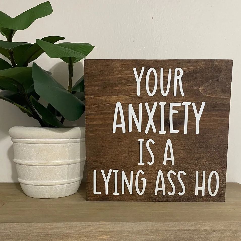 🤣Funny Wooden Office Desk Sign
