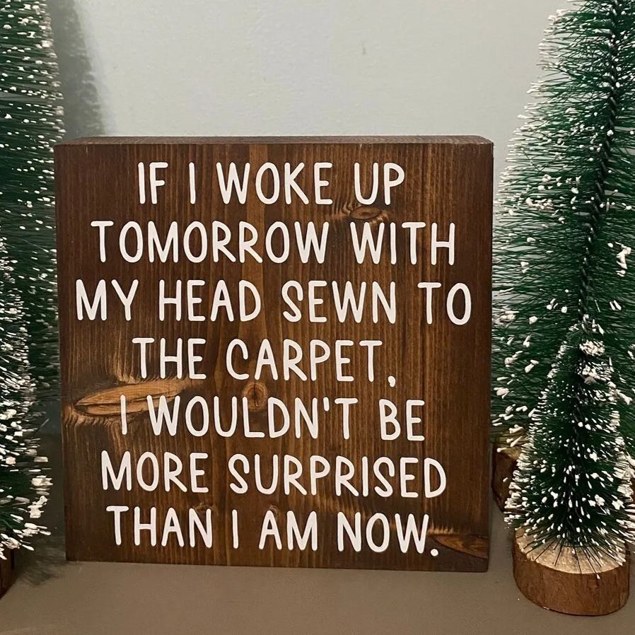 🤣Funny Wooden Office Desk Sign