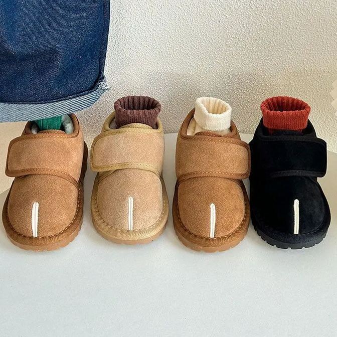 Baby Thickened fleece velcro shoes