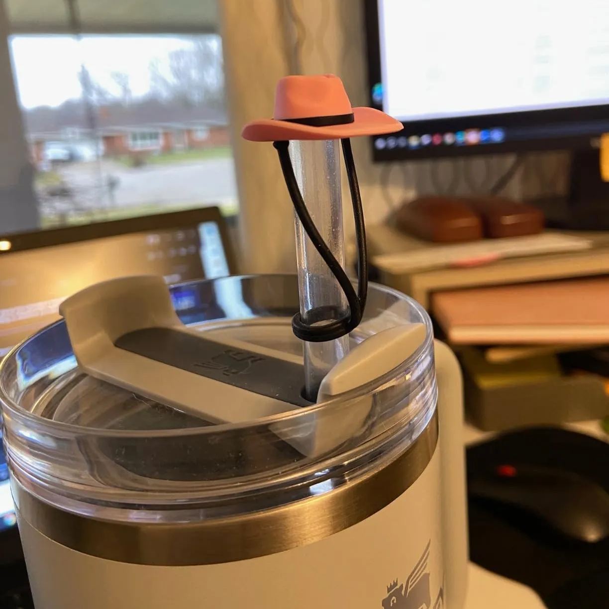 🤠🥤Silicone Cowboy Hat Straw Covers Cap