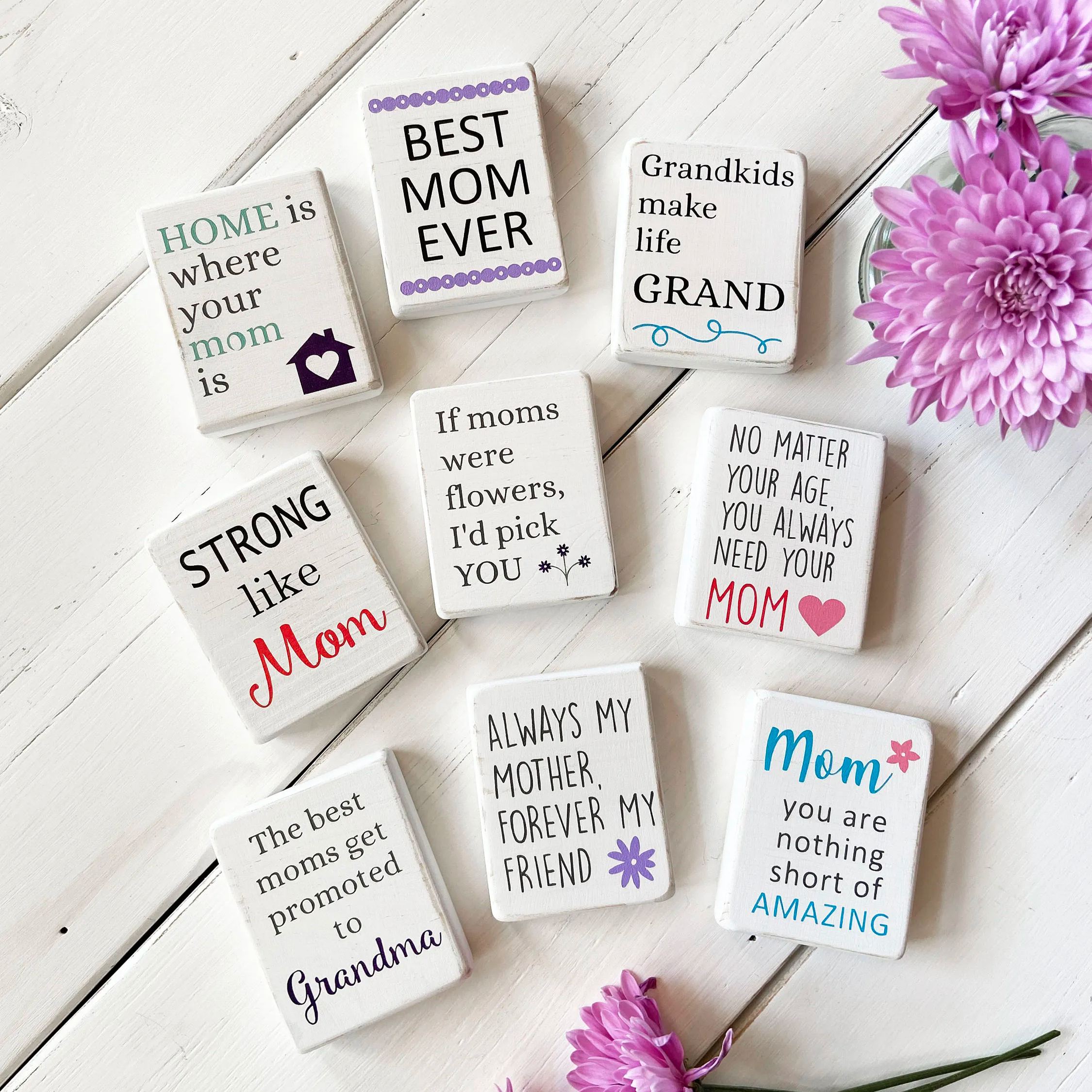 Mother's Day mini wood signs(set of 10)