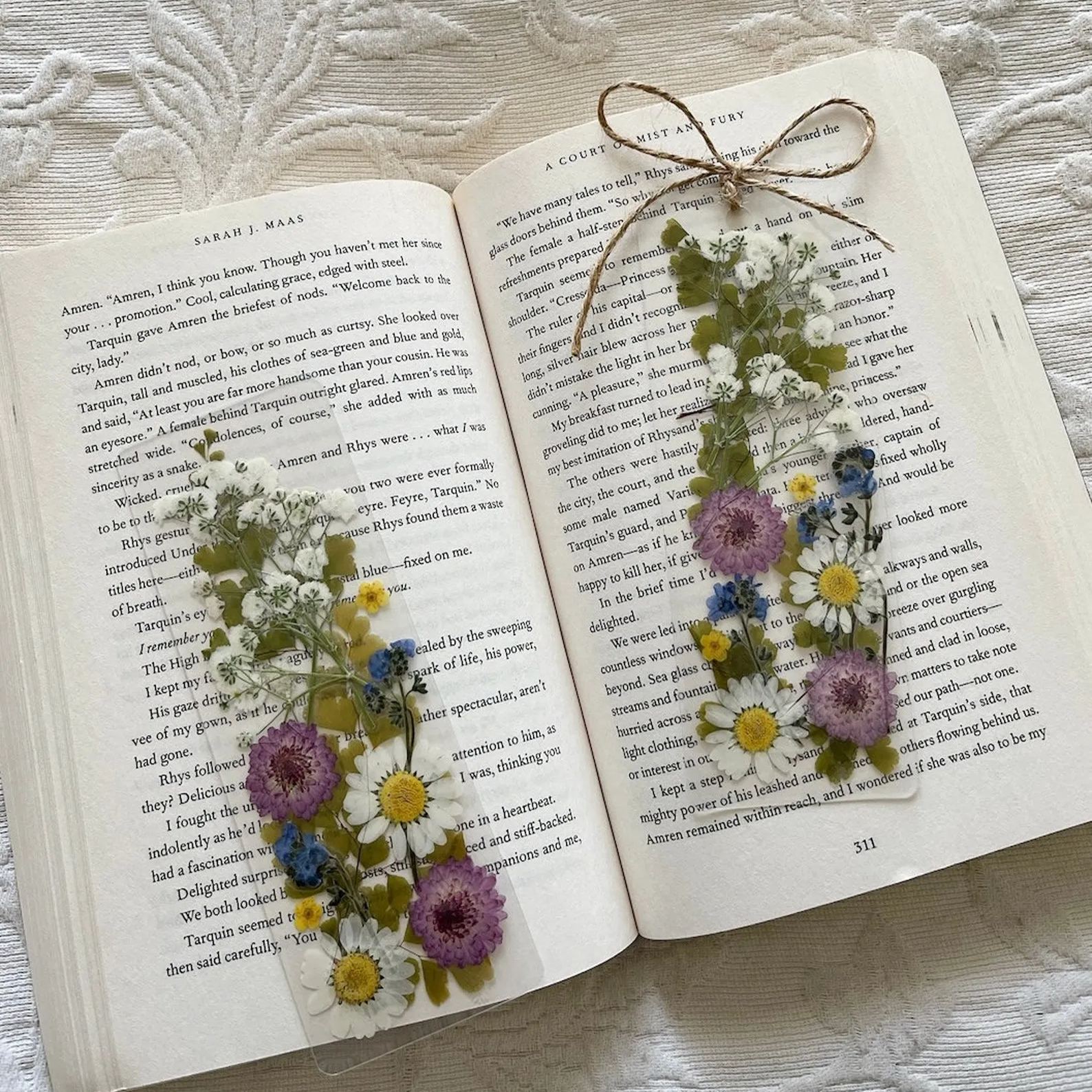 Handmade Floral Bookmarks With Tassel