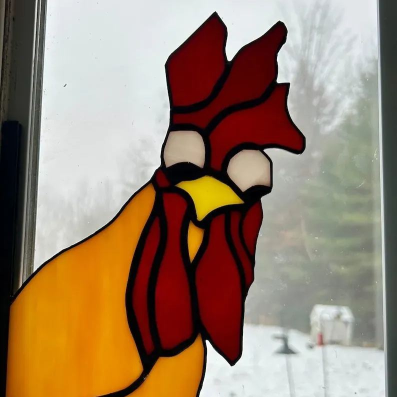 Funny Window Corner Decor - 🐓Peeping Rooster