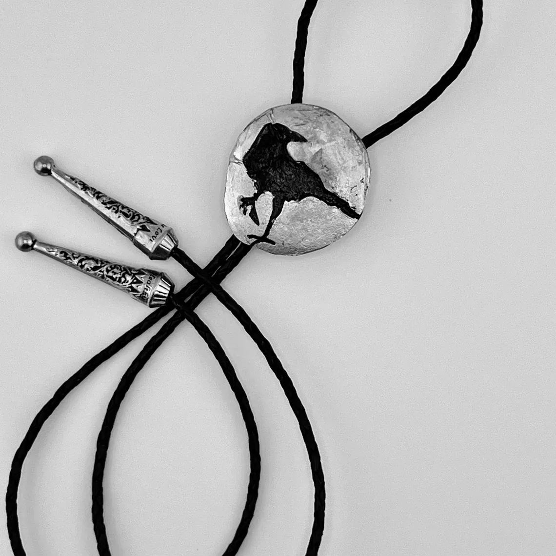 Crow Bolo Tie