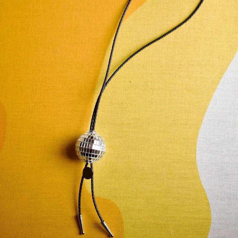 Disco Cowgirl Discoball Bolo Tie