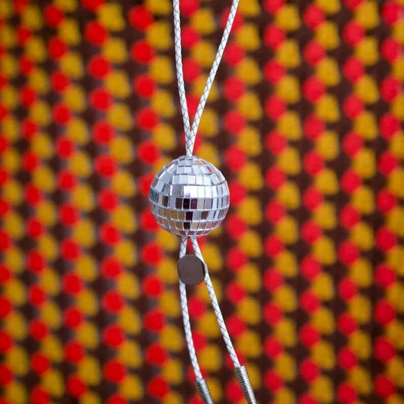 Disco Cowgirl Discoball Bolo Tie
